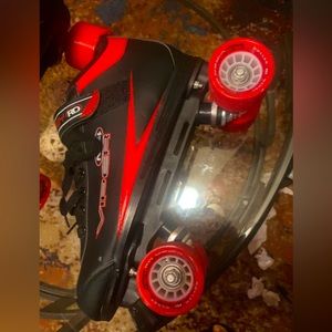 Black and red Roller Skate
